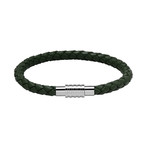 Army Green Leather Bracelet