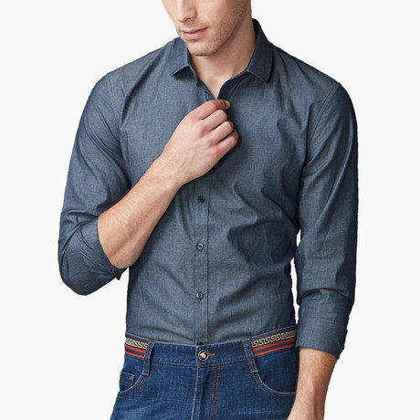 Casual Dress Shirt // Indigo (S)