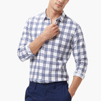 Qzhihe // Work Shirt // White Plaid (M)