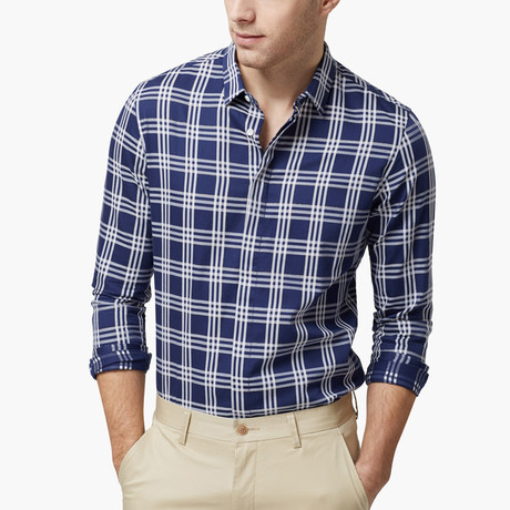 Business Shirt // Blue Plaid (S)