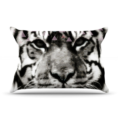 Tiger Face Pillow Case (Standard: 30" x 20")