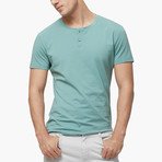 Short Sleeve Henley // Green (3XL)