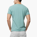 Short Sleeve Henley // Green (3XL)