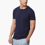 Short Sleeve Henley // Navy (L)