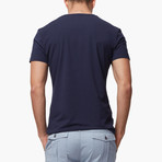 Short Sleeve Henley // Navy (L)