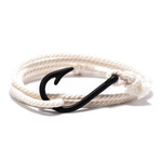 Black Hook Bracelet // Rope (Red)