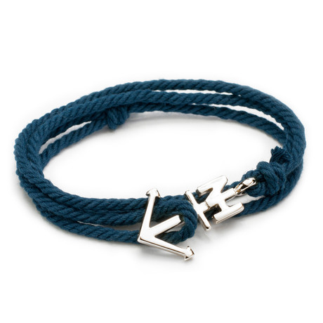 Silver Anchor Bracelet // Rope