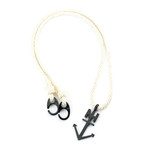 Black Anchor Necklace // Rope (Cream)