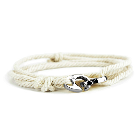 Silver Brummel Bracelet // Rope