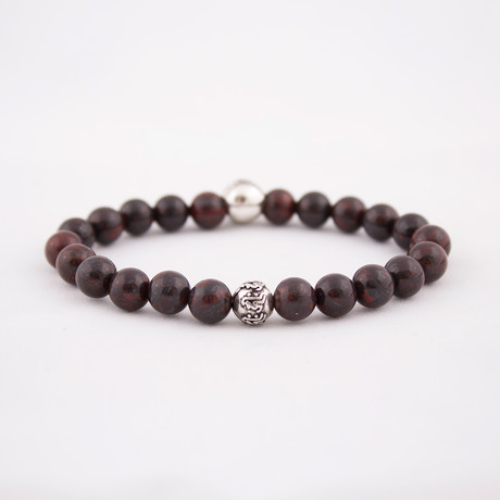 Year of the Dog + Pig Bracelet // Red Garnet Jasper
