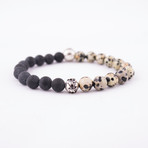 Year of the Horse Bracelet // Dalmation Jasper + Black Onyx