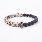 Year of the Horse Bracelet // Dalmation Jasper + Black Onyx