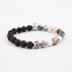 Year of the Ox + Tiger Bracelet // African Jade Stone + Lava Rock
