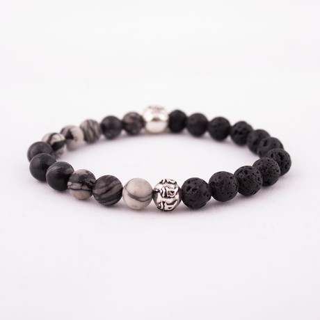 Year of the Monkey + Sheep Bracelet // Lava Stone + Jasper Stone