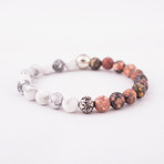 Year of the Rat Bracelet // White + Blush Magnesite