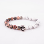 Year of the Rat Bracelet // White + Blush Magnesite