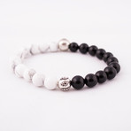 Year of the Rooster Bracelet // Black Onyx + White Howlite