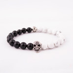 Year of the Rooster Bracelet // Black Onyx + White Howlite