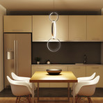 Capella // Triple Ring Pendant // Matte Black