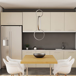 Capella // Triple Ring Pendant // Matte Black