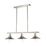 Delphinus // Linear Chandelier (Satin Nickel)