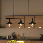 Delphinus // Linear Chandelier (Satin Nickel)