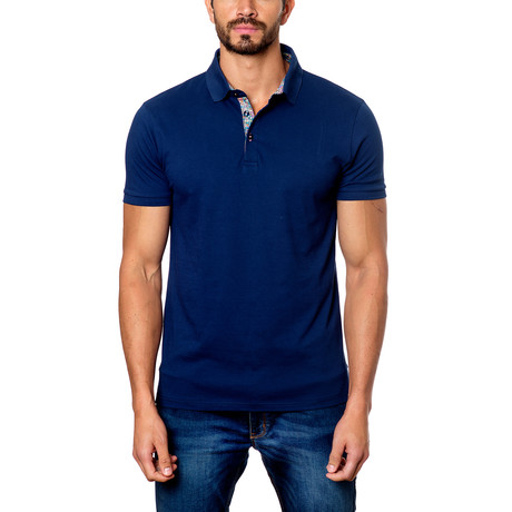 Jared Lang // Classic Short-Sleeve Polo // Navy (XL)