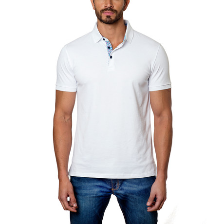 Jared Lang // Classic Short-Sleeve Polo // White (S)