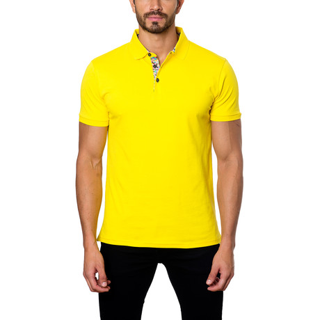Jared Lang // Classic Short-Sleeve Polo // Yellow (M)