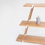 A-Frame 3 Tier Shelves // Alder