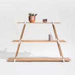 A-Frame 3 Tier Shelves // Alder