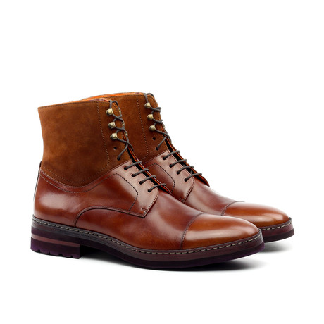 Lace-Up Captoe Boot // Cognac (Euro: 39)