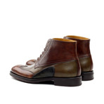 Mixed Lace-Up Boot // Cognac + Brown (Euro: 45)