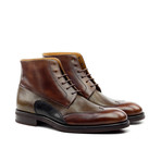 Mixed Lace-Up Boot // Cognac + Brown (Euro: 45)