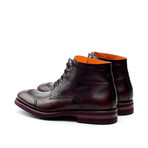 LORENS by Andres Sendra // Multi-Pattern V-Shape Captoe Boot // Brown (Euro: 46)