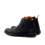 Lorens // Modern Mixed Lace-Up Chelsea Boot // Dark Grey (Euro: 41)