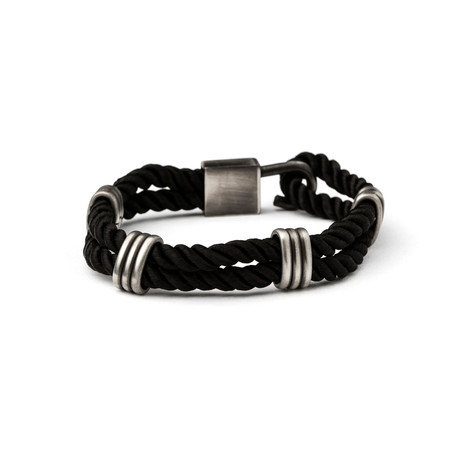 Stainless Steel Bracelet // Skull + Cross