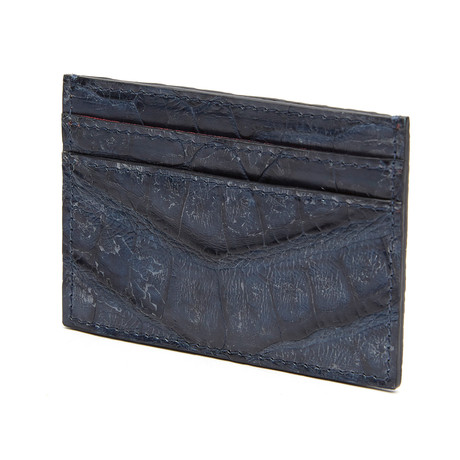 Alligator Card Holder // Blue