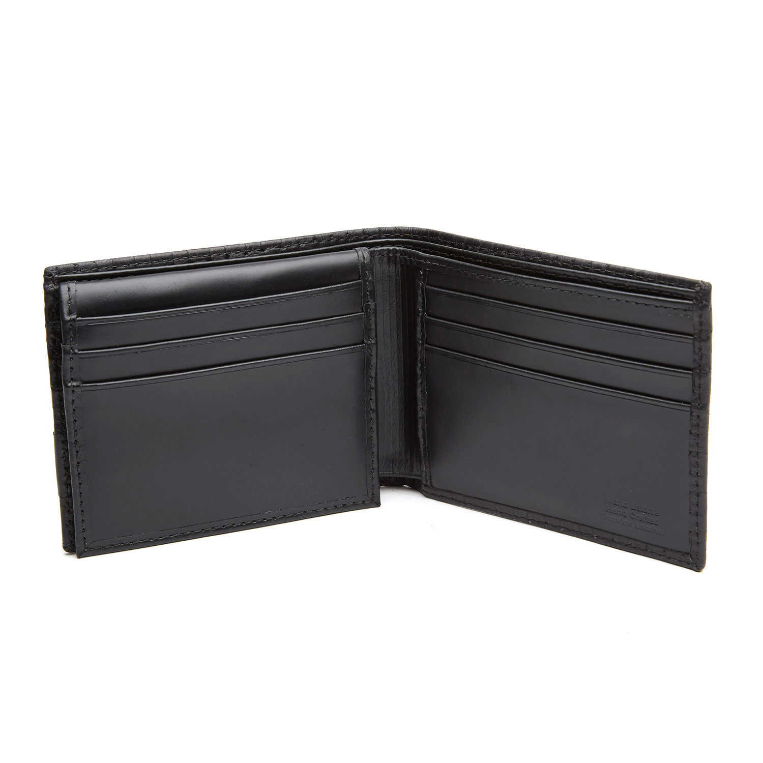 Engraved Leather Wallet // Black - Mario Latorre - Touch of Modern