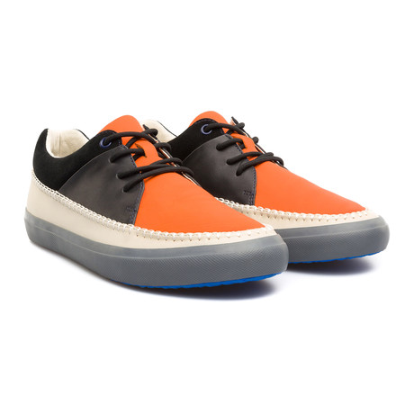 Stitch Sneaker // Black + Grey + Orange (Euro: 40)