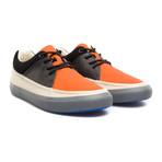 Stitch Sneaker // Black + Grey + Orange (Euro: 45)