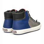 Portol High-Top Sneaker // Beige + Blue (Euro: 40)