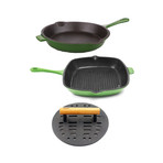 Cast Iron Set // 3pc // Green