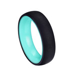 Black Titanium // Blue // 6mm (Size 5)