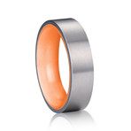 Silver Titanium // Orange // 6mm (Size 5)