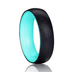 Carbon Fiber // Blue // 6mm (Size 5)