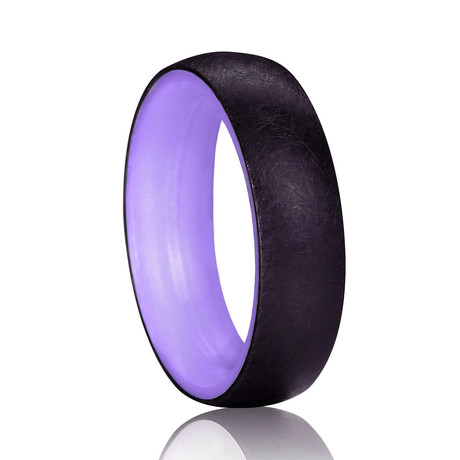 Carbon Fiber // Purple // 6mm (Size 5)