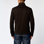 Fleece Button-Up Jacket // Black (S)