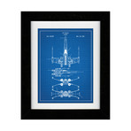 Star Wars Vehicles // X Wing (11"W x 17"H // Blue Grid)
