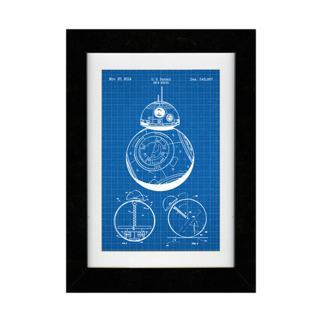 Star Wars Characters // BB-8 (11"W x 17"H // Blue Grid)